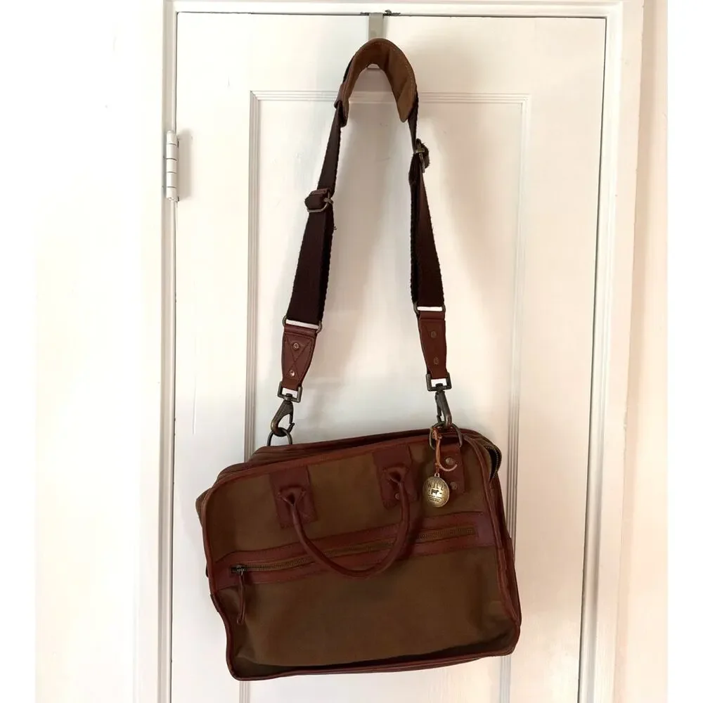 Will Leather Goods Aldridge Briefcase in Tobacco Brown